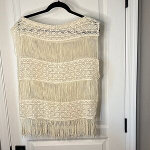 Callahan Cream Lace Fringe Blouse
